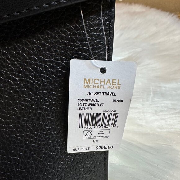 NWT Michael Kors Jet Set Travel Large Pebbled Leather Pouch - Picture 4 of 5